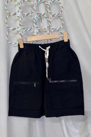 Black Utility Cargo Shorts