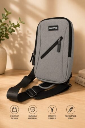 L&M Style Grey Crossbody Sling Bag For Men & Women