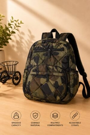 Camouflage Quilted Backpack