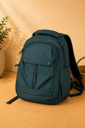 Classic Navy Blue Multi-Compartment Backpack