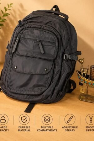 Black Multi-Compartment Backpack