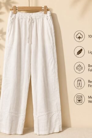 Linen Wide-Leg Trousers