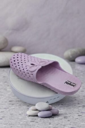 Women's Lightweight EVA Slip-On Bathroom Slippers with Bow