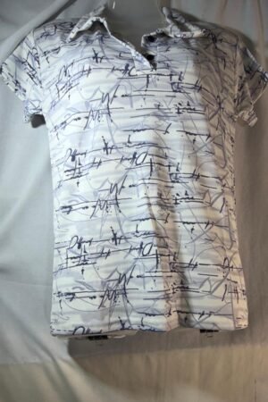 White & Grey Printed Polo T-Shirt | Half Sleeve Stylish Kids Polo
